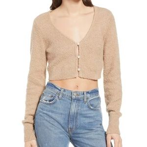 Reformation Lotte Cropped Cardigan